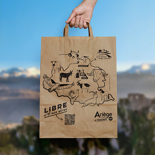Tote-bag imagé imaginé à l'occasion du Salon de l'Agriculture