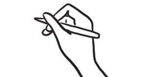 Mains tenant un crayon pour concevoir une illustration faite sur mesure